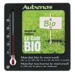 Thermomètre carré en matière recyclée Fabrication française