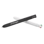 Stylo 4 couleurs en aluminium recyclé toucher gomme