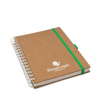Bloc-notes écologique à reliure spirale kraft A5