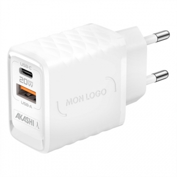 Pack chargeur secteur 65W + câble USB-C 65W Akashi®