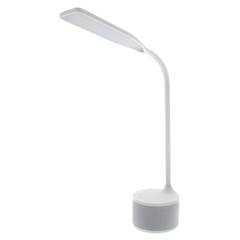 Lampe de bureau avec enceinte Bluetooth® blanche